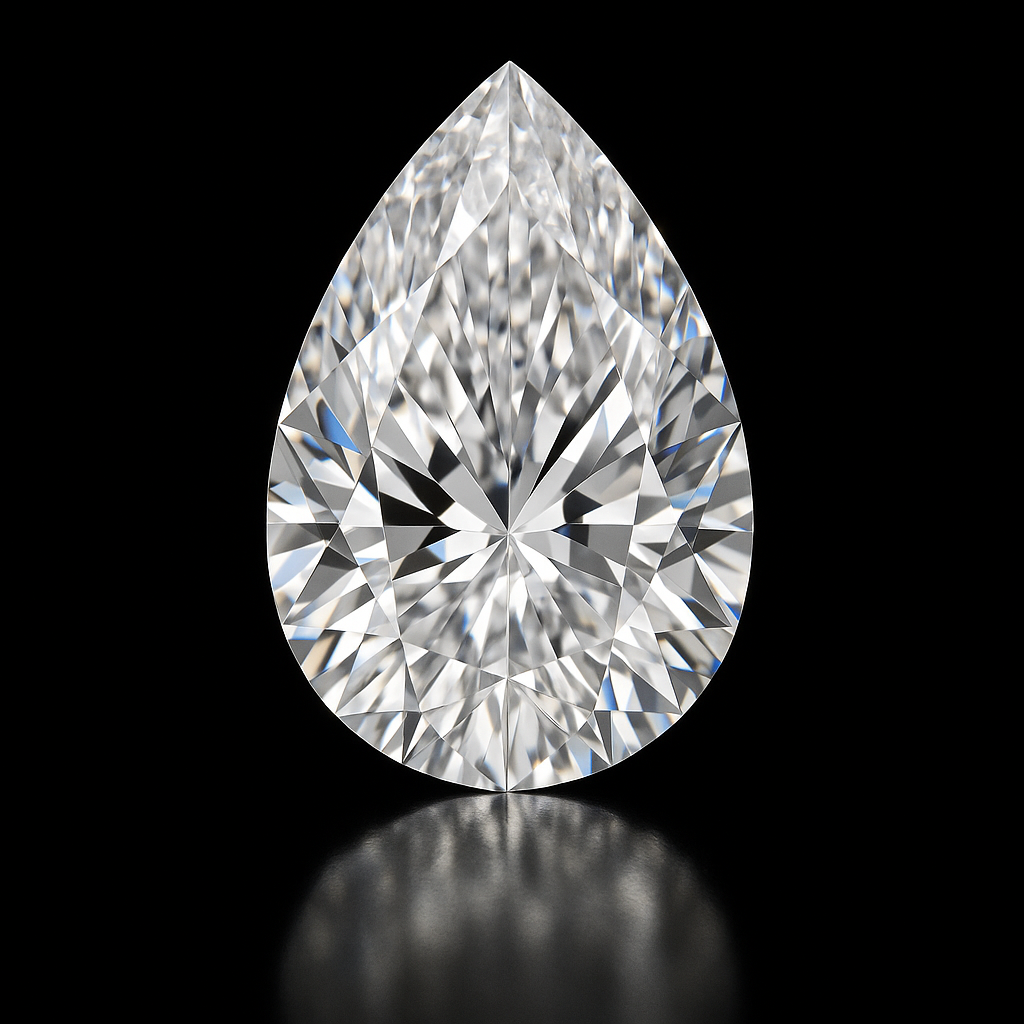 Pear cut diamond